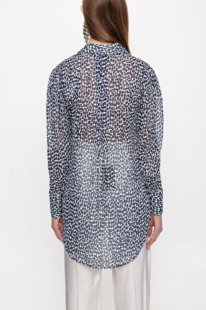 Desenli Bol kesim gömlek 10761 | L