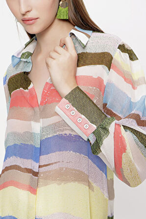 Degrade Bol kesim gömlek 10761 | M