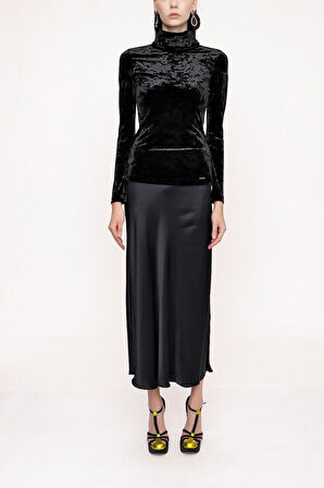 Siyah Balıkçı yaka bluz 19842 | S