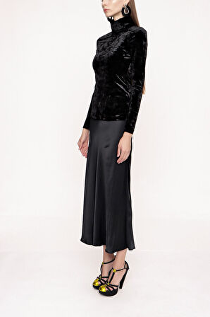 Siyah Balıkçı yaka bluz 19842 | S