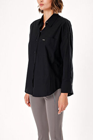 Siyah Bol kesim gömlek 10824 | L