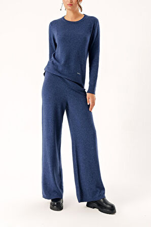 Lacivert Triko pantolon ve kazak suit 28859 | M