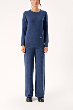 Lacivert Triko pantolon ve kazak suit 28859 | M