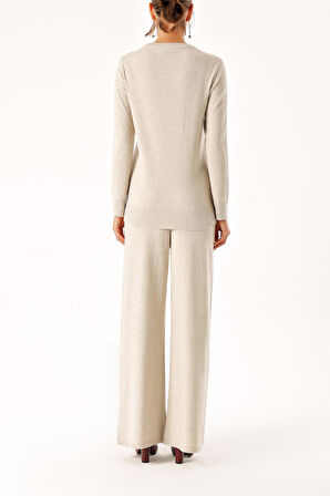 Taş Triko pantolon ve kazak suit 28859 | M