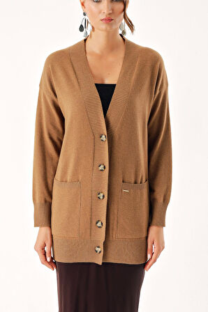 Devetüyü Yün ve kaşmir karışımlı hırka 28832 | M