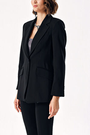 Siyah Klasik blazer ceket 61171 | S