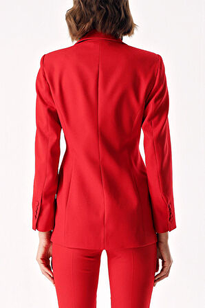 Kırmızı Klasik blazer ceket 61171 | M