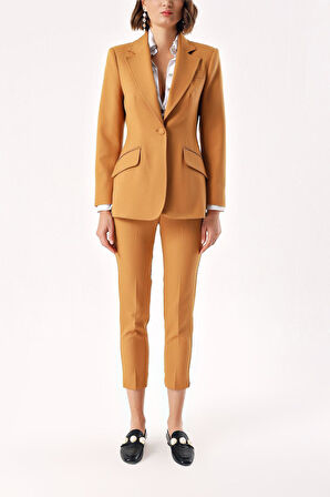 Bej Klasik blazer ceket 61171 | S