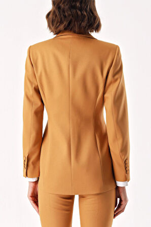 Bej Klasik blazer ceket 61171 | S