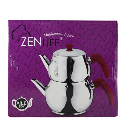 Zenlife Aile Boy Kırmızı Kulp Çaydanlık