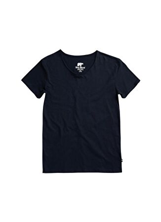 Bad Bear V-Neck T-Shirt Lacivert Basic Erkek Tişört