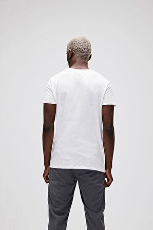 Bad Bear O-Neck T-Shirt Off-White Beyaz Basic Erkek Tişört 