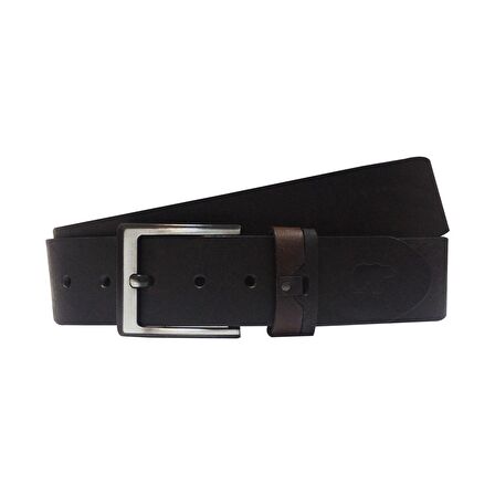 Peg Belt Siyah Deri Erkek Kemer