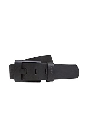 Razor Belt Siyah Tokalı Siyah Deri Erkek Kemer