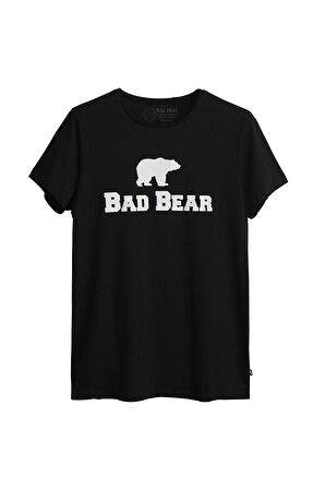 Bear Tee T-Shirt Siyah Logo Baskılı Erkek Tişört 