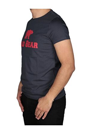 Bear Tee T-Shirt Antrasit Logo Baskılı Erkek Tişört 