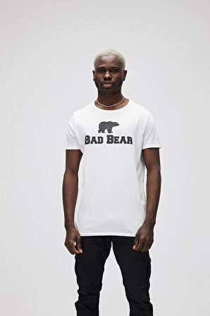 Bear Tee T-Shirt Off-White Beyaz Logo Baskılı Erkek Tişört 