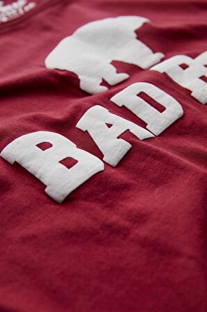 Bad Bear O Yaka Baskılı Kırmızı Erkek T-Shirt 19.01.07.002 BAD BEAR TEE