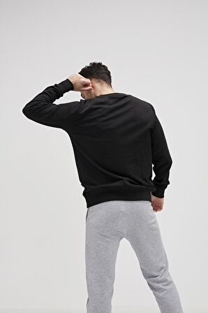 BAD BEAR ERKEK O YAKA SWEATSHIRT 19.02.12.003 BAD CONVEX  SİYAH-XL