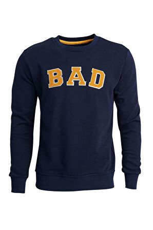 BAD BEAR ERKEK O YAKA SWEATSHIRT 19.02.12.003 BAD CONVEX  LACİVERT-L