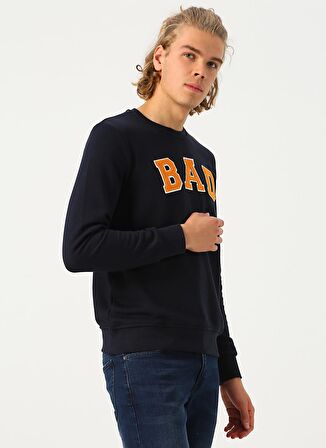 BAD BEAR ERKEK O YAKA SWEATSHIRT 19.02.12.003 BAD CONVEX  LACİVERT-M