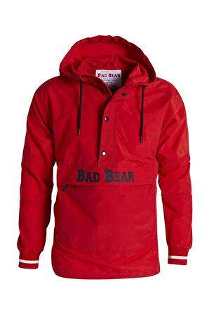 Hurricane Windbreaker Crimson Red Kırmızı Kanguru Cep Erkek Rüzgarlık