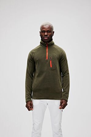 Bad Bear Düz Haki Erkek Polar Sweatshırt
