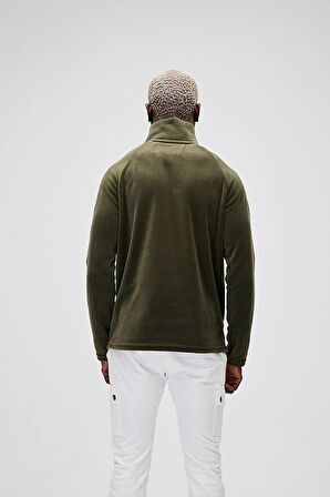 Bad Bear Düz Haki Erkek Polar Sweatshırt