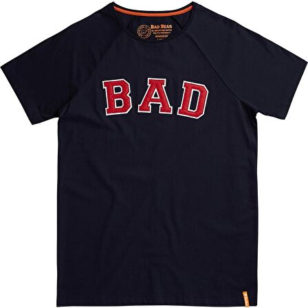 Bad Bear Bisiklet Yaka Kısa Kollu Regular Fit Pamuklu Nakışlı Lacivert Erkek T-Shirt