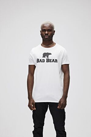 Bear Tee KS T-Shirt Off-White Beyaz Logo Baskılı King Size Erkek Tişört 