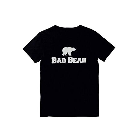 Bear Tee KS T-Shirt Midnight Siyah Logo Baskılı King Size Erkek Tişört 