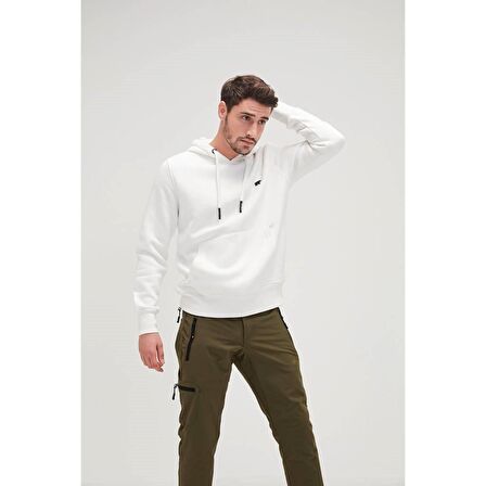 Simple Hoodie Off-White Beyaz Erkek Kapüşonlu Sweatshirt