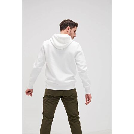 Simple Hoodie Off-White Beyaz Erkek Kapüşonlu Sweatshirt