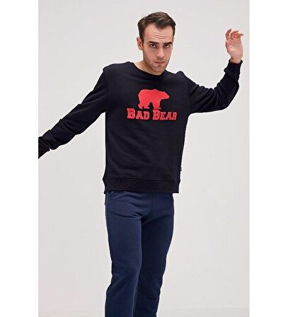 Bad Bear Erkek Baskılı Sweatshirt 20.02.12.011 LACİVERT-L