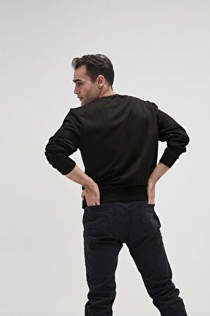 Bad Bear Erkek Baskılı Sweatshirt 20.02.12.011 SİYAH-L