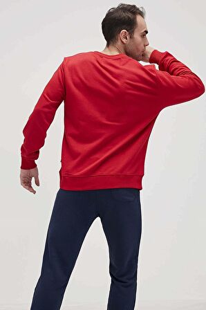 Bad Bear Erkek Baskılı Sweatshirt 20.02.12.011 KIRMIZI-XL