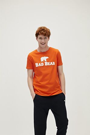 Bear Tee T-Shirt Turuncu Baskılı Erkek Tişört