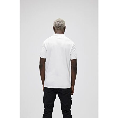 Cord Off-White Beyaz Polo Yaka Fermuarlı Erkek T-Shirt