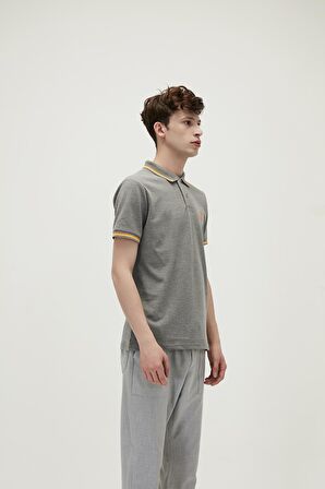 Groove Koyu Gri Polo Yaka Erkek T-Shirt