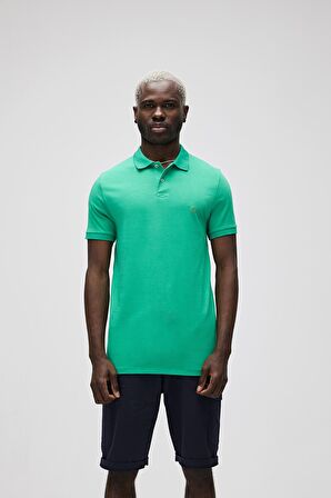 Pure Yeşil Polo Yaka Erkek T-Shirt