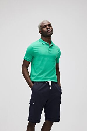 Pure Yeşil Polo Yaka Erkek T-Shirt