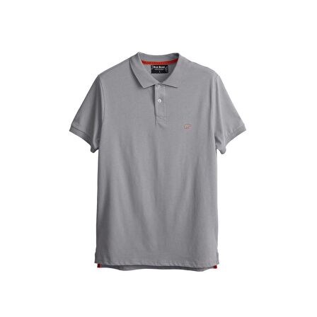 Pure Duman Gri Polo Yaka Erkek T-Shirt