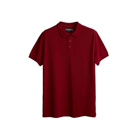 Stark Bordo Polo Yaka Erkek T-Shirt