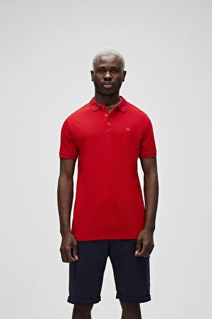 Stark Crimson Red Kırmızı Polo Yaka Erkek T-Shirt