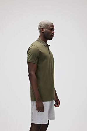 Stark Haki Yeşil Polo Yaka Erkek T-Shirt