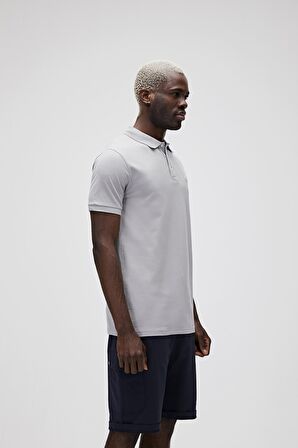 Stark Duman Gri Polo Yaka Erkek T-Shirt