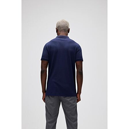 Stark KS Lacivert Polo Yaka King Size Erkek T-Shirt