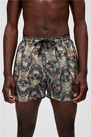 Bad Bear Erkek Mor Şort Skullex Swımshort