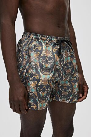 Bad Bear Erkek Haki Şort Skullex Swımshort