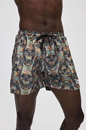 Bad Bear Erkek Haki Şort Skullex Swımshort